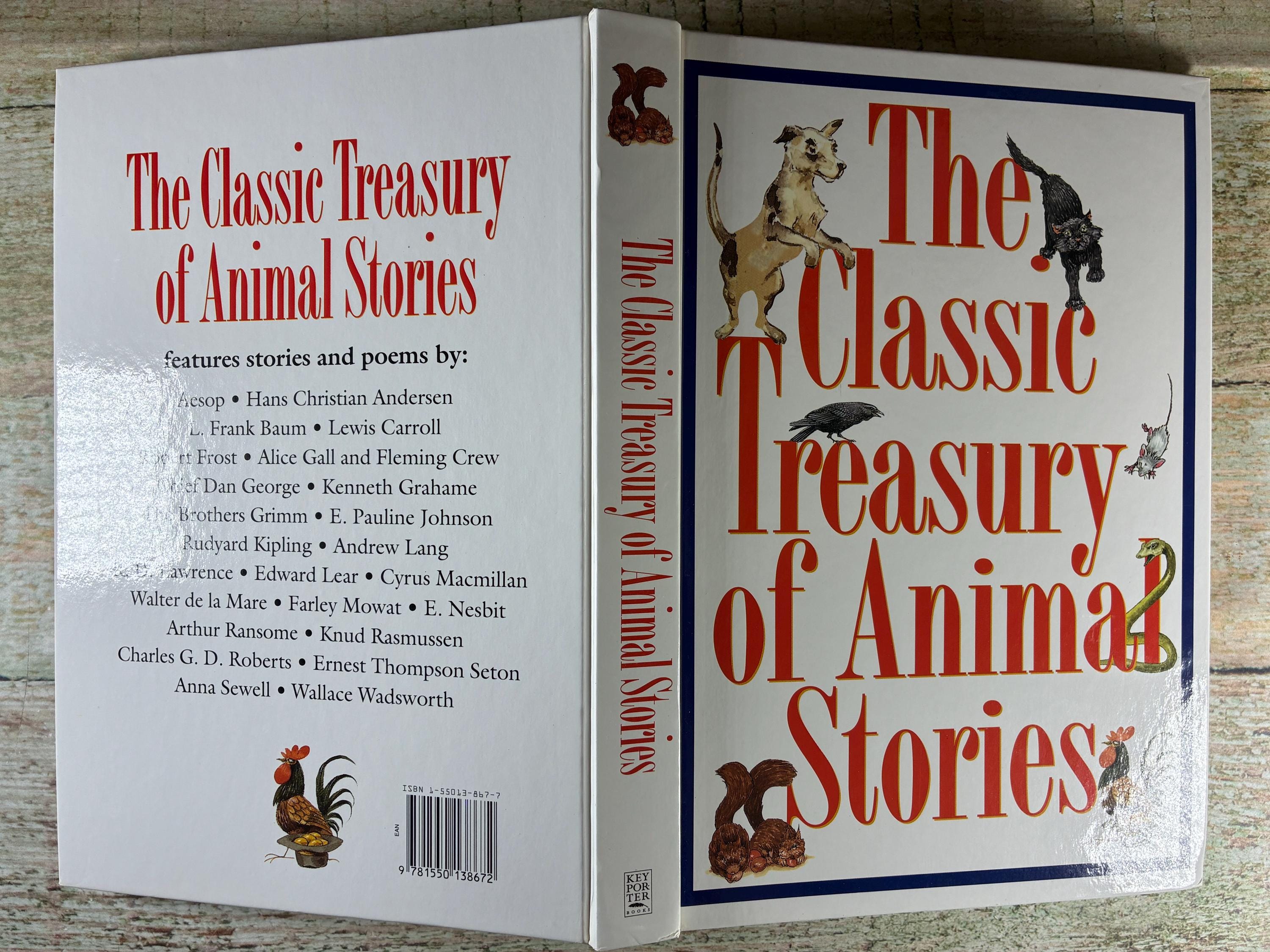1973年 ヴィンテージ洋書 Animal Storiesレトロ 絵本 Vintage 'the Classic Treasury of Animal Stories' Kids Book - Etsy
