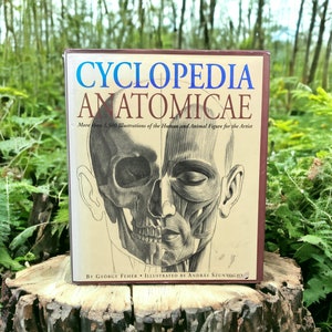 1996 "Cyclopedia Anatomicae: More Than 1,500 Illustrations of the Human and Animal Figure for the Artist" Hardcover Dust Jacket