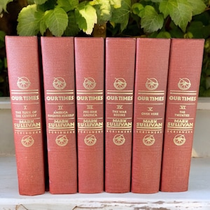 OUR TIMES ~ 1900-1925&quot; Complete Set Vol.1-6 Vintage Hardcover Books American History Turn of the Century Free Shipping stoneridgebooks