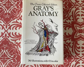 1977 Gray's Anatomy Henry Gray Anatomy Descriptive and Surgical Vintage Hardcover Dust Jacket Classic Medical Reference Book Illustrated
