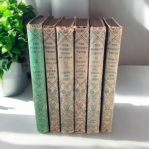 1950s The Bobbsey Twins ~Set of 4~Laura Lee Hope Vintage Children's Books Hardcover IIllustrated Young Reader Library stoneridgebooks