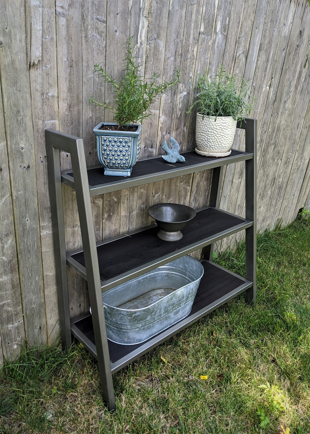 Outdoor Shelving Plant Stand Etsy