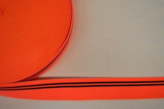 Gummiband -30 mm breit - Streifen - Neon Grün - Stoffe für