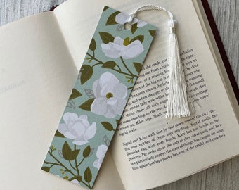 Magnolia Bookmark with Tassel