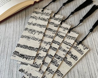 Music Bookmark, Musical Notes Bookmarks with Tassel, Musician Gift, Band Teacher Gift, Graduation Gift, Back to School, Teacher Appreciation