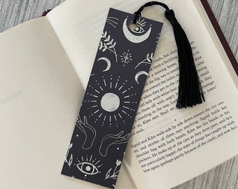 Sun Salutations Bookmark | Free Spirit Namaste Celestial Third Eye Bookmark with Tassel