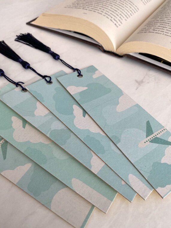 Airplane Bookmark Travel Themed Bookmarks Travel Gifts | Etsy