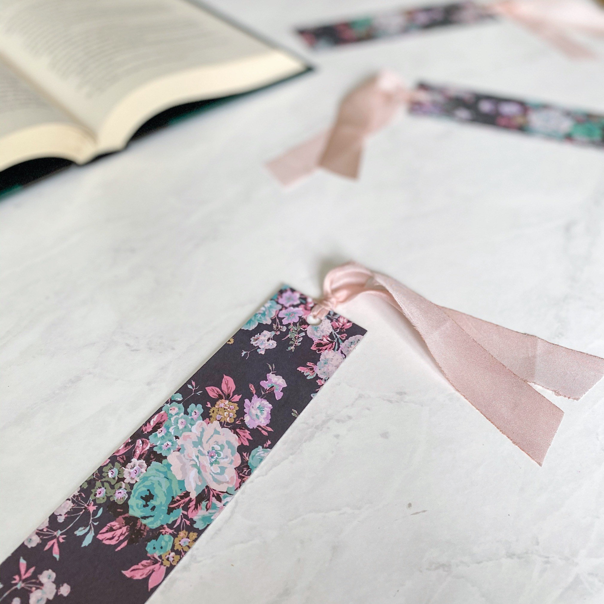 Silk Ribbon Bookmark Floral Bookmark Sparkmarks Handmade Etsy