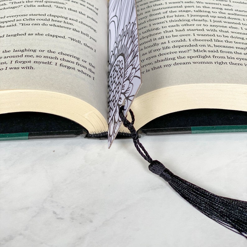 Color Therapy Bookmark Set, Floral Color In DIY Bookmark with Tassel, Care Package, Back to School Gift for Reader, Art Therapy image 3
