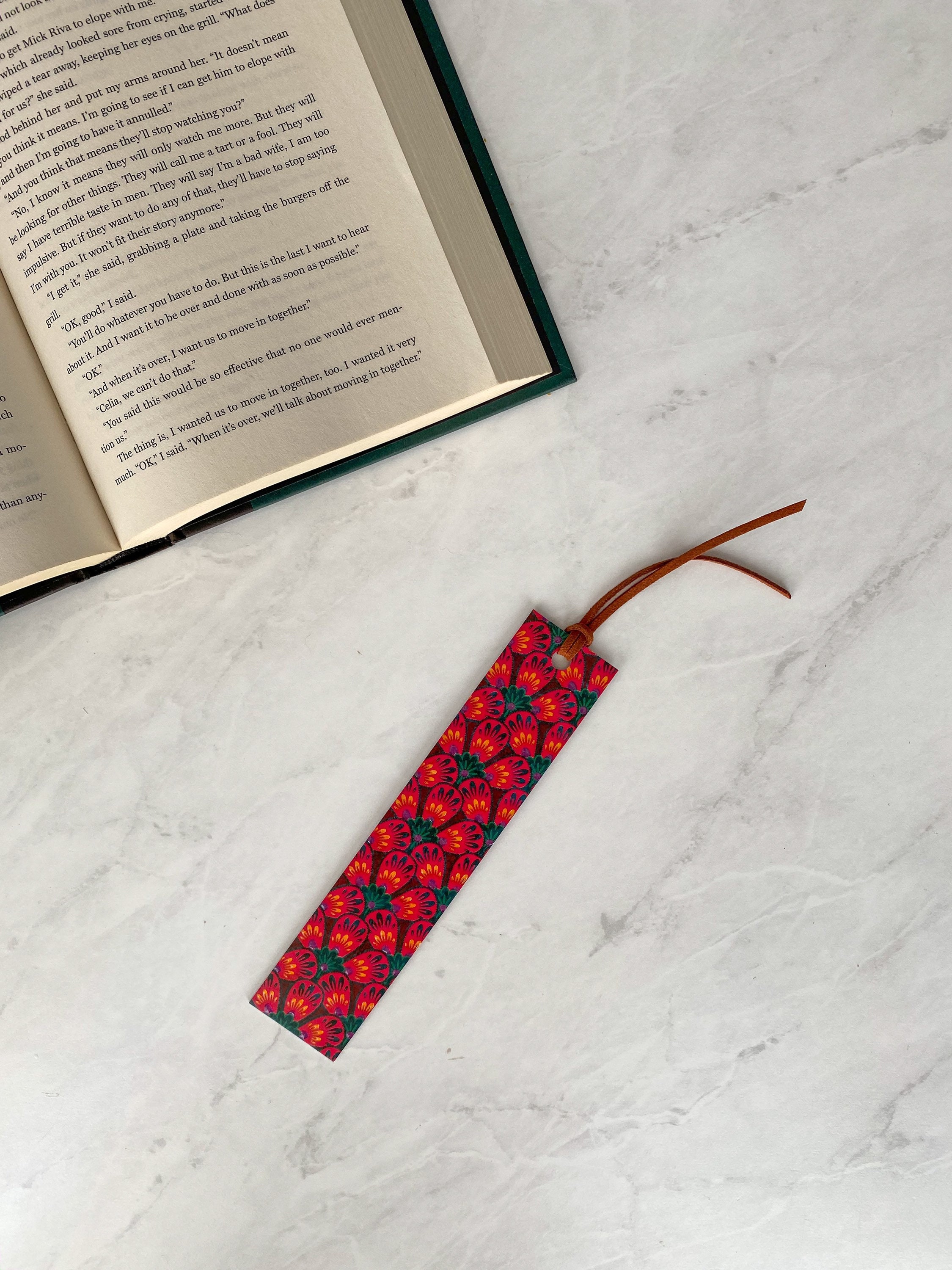 Travel Size Boho Bookmarks Embossed Bookmark With Faux Etsy UK