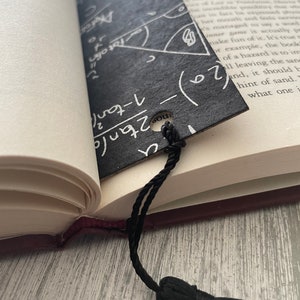 Math Bookmark, Tassel Bookmarks, Chalkboard Equations, Mens Gift, Math ...