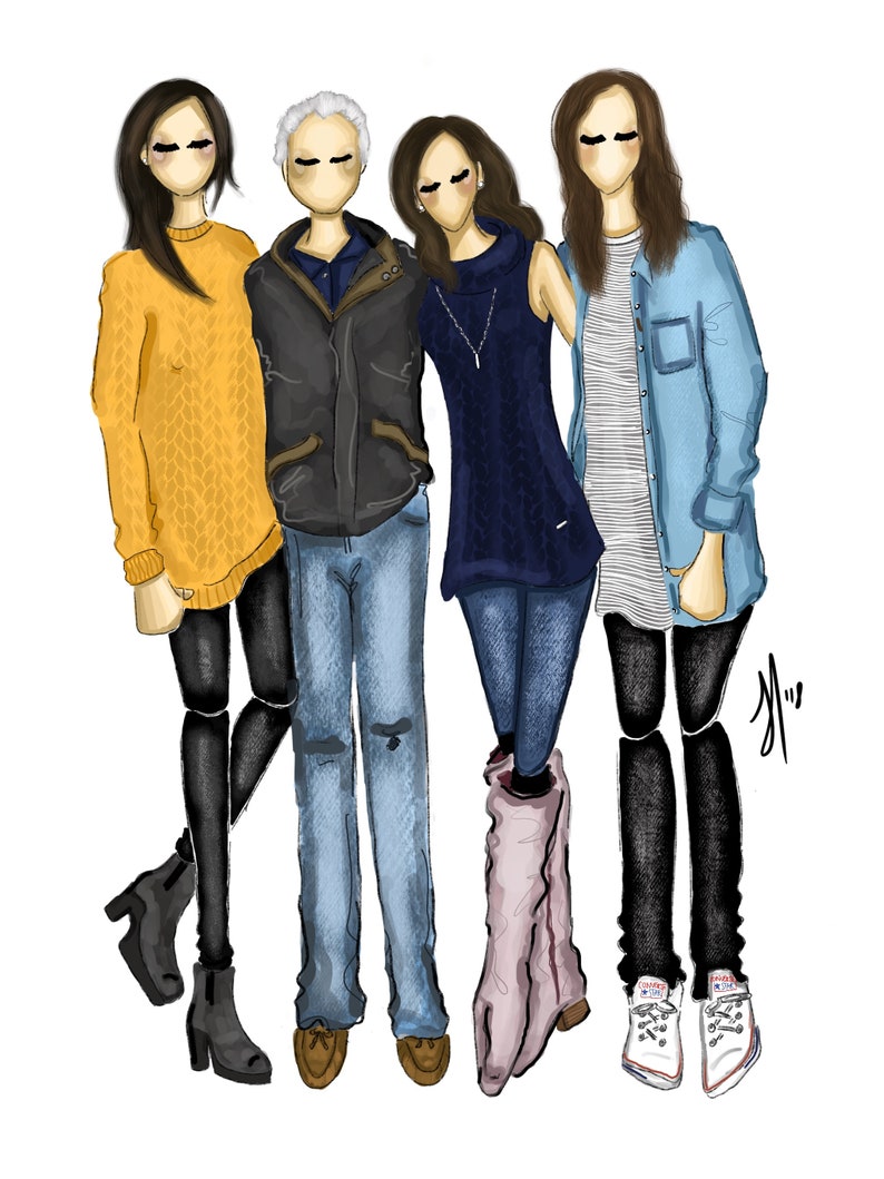 Custom fashion illustration based on your photo Etsy