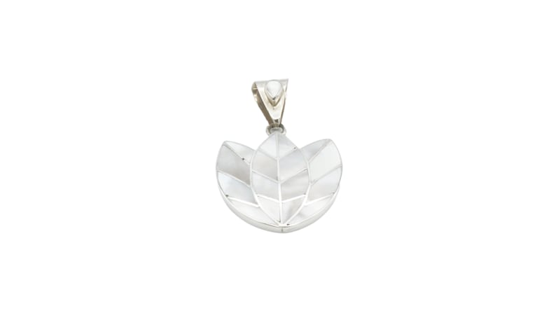 Tulip Women Pendant with sterling silver Handmade Silver 950 Sterling Silver Modern Design Natural Stones Unique Gift for her