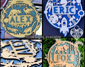 Signo de nombre de guardería para niños personalizados