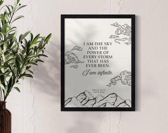 Poster della quarta ala, stampa con citazione di Rebecca Yarros, regali per amanti dei libri, stampa artistica di Violet Sorrengail, poster del Basgiath College, arte murale Dragon Lover