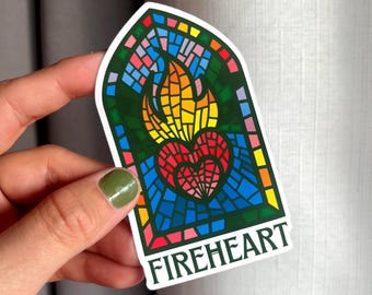 Fireheart Throne of Glass Sticker, Sarah J Maas quote sticker, bookish decal, gift for book lovers, Aelin Terrasen Fireheart Sticker