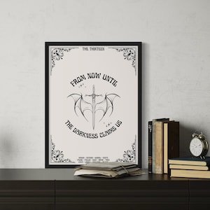 Throne of Glass Poster, The Thirteen Wall Art, Bookish Gifts, Sarah J Maas Quote Print, Manon Blackbeak Print, Throne of Glass Printable Art