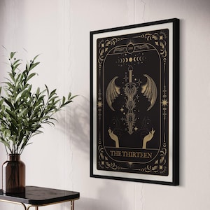 Throne of Glass Poster, The Thirteen Wall Art, Bookish Gifts, Sarah J Maas Quote Print, Manon Blackbeak Print, Throne of Glass Printable Art