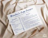 Editable Recipe Card Template, Handwritten Personalized Recipe Card, Printable 4x6in Recipe Card, Instant Download, DIY Recipe Card