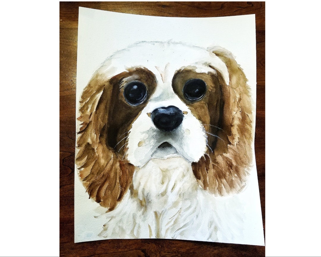 Custom Pet Portrait From Photo, Dog Memorial Gift for Him, Pet Sympathy ...