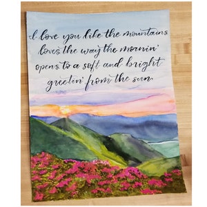Cadeau de mariage de calligraphie aquarelle personnalisé pour couple, art de voeux de mariage pour mari, cadeau d'anniversaire pour femme, lettre d'amour pour petite amie