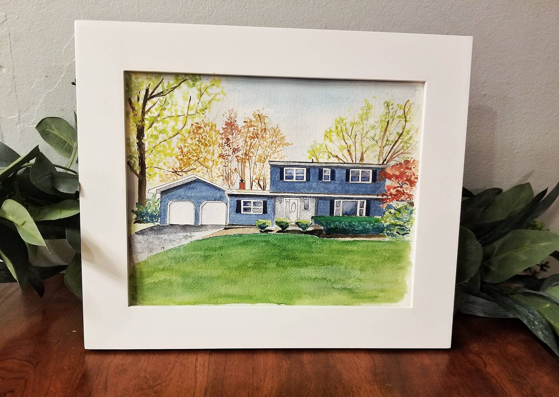 Custom Watercolor House Portrait, First Home Painting, Realtor Closing ...