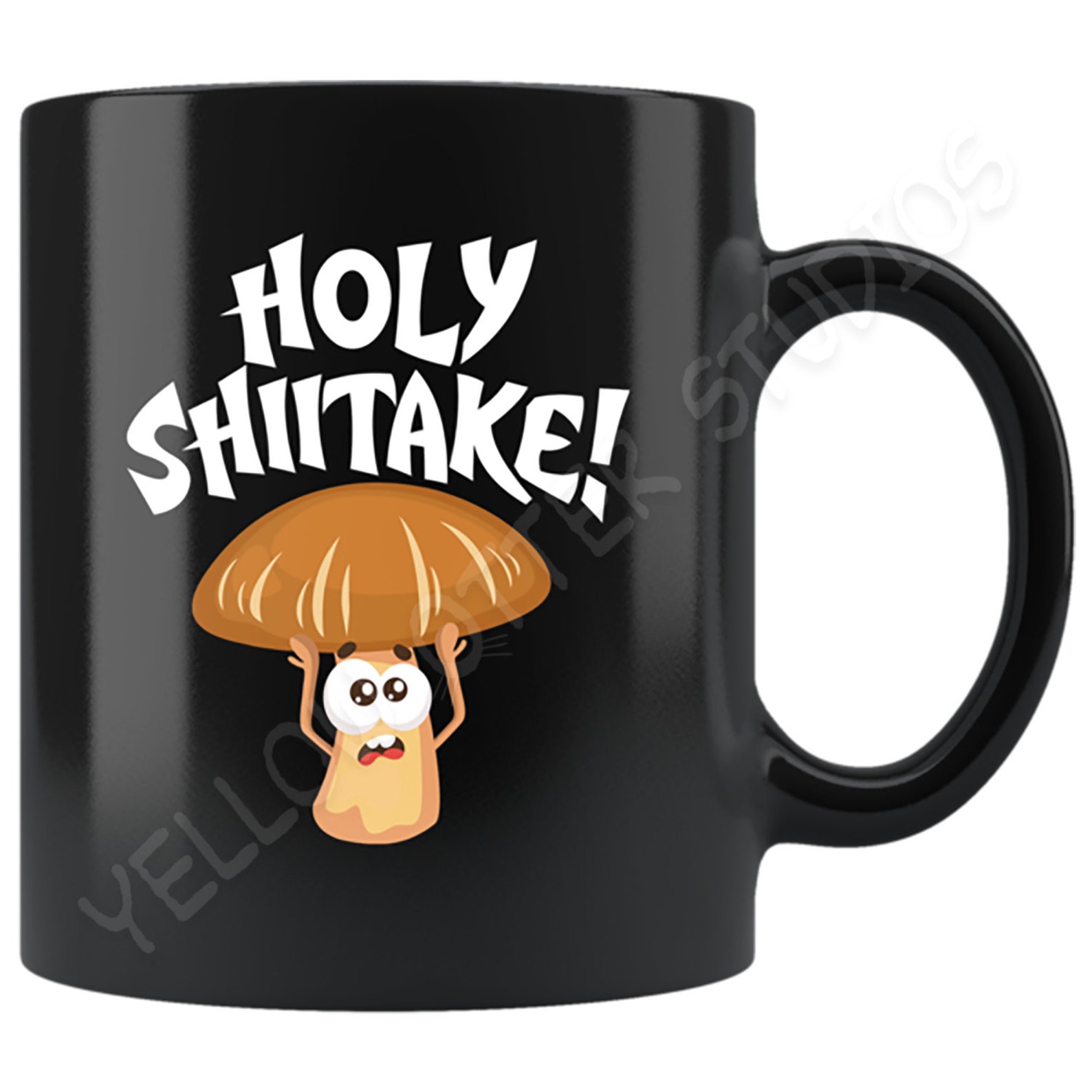 Holy Shiitake Funny Mushroom Lovers Gift Coffee Mug for Etsy