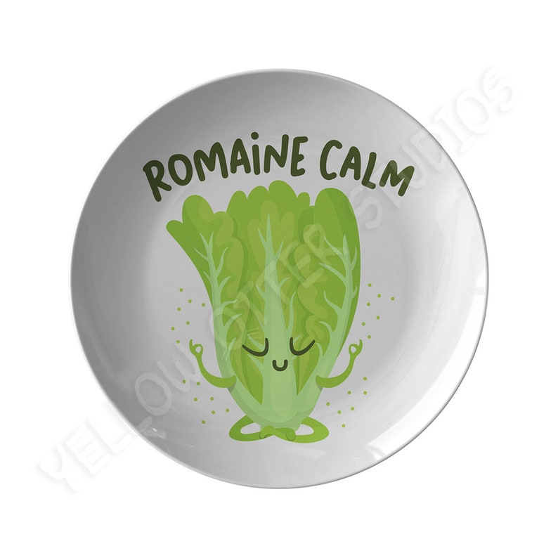 Romaine Dinner Plate - Romaine Calm - Funny Romaine Quotes - Gee Romaine Dinner Plate - Romaine Calm - Funny Romaine Quotes - Gee