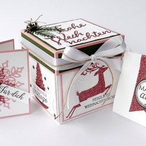 Geldgeschenk Geschenkverpackung Weihnachten Set Explosionsbox