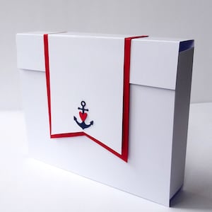 Umverpackung Umschlag für Geldgeschenk Taufe Hochzeit Kommunion Konfirmation maritim