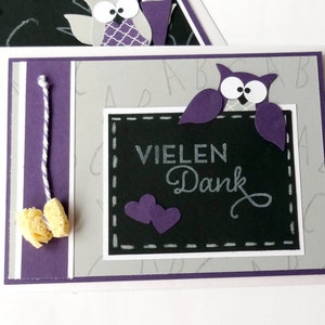Danksagung Schulanfang Schulanfang Eule Tafel 6er Set