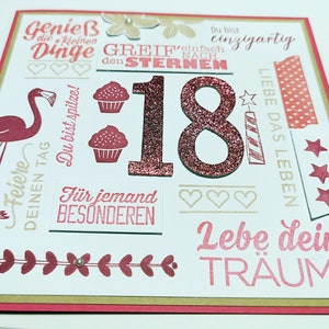 Glückwunschkarte 18ter Geburtstag personalisiert mit Namen