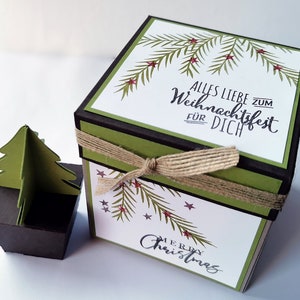 Geldgeschenk Weihnachten Set Explosionsbox