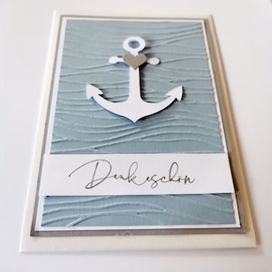 Danksagung Anker Wellen Taufe Kommunion Konfirmation
