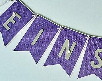 Pennant chain for school enrollment purple
