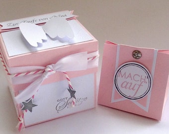 Small Box, Explosion Box, Angel Wings, Greeting Card, Money Gift Baptism