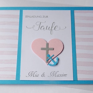 Einladung Taufe Kommunion Einladungskarte Glaube Liebe Hoffnung 6er