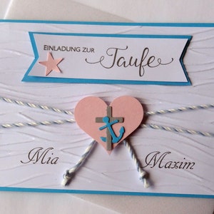 Einladung Taufe Kommunion Einladungskarte Glaube Liebe Hoffnung 15er Set