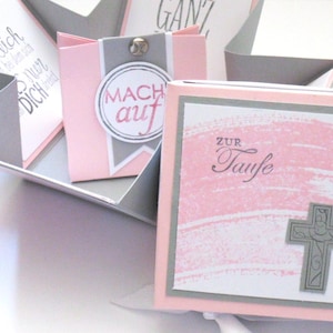 Geldgeschenk zur Taufe kleine Box 7x7x7 cm (ohne Karte)