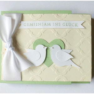Geldgeschenk Hochzeit Vogelpaar personalisierbar