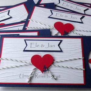 Einladung Hochzeit maritime Einsteckkarte