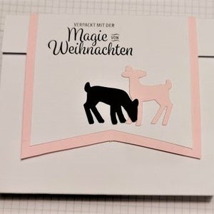 Umverpackung/ Umschlag rosa Reh