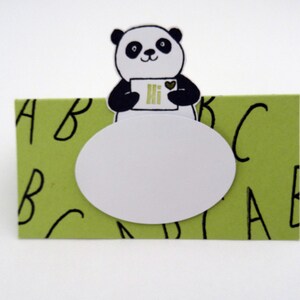 Tischkarten, Platzhalter, Namensschil, Pandabär, 10er-Set