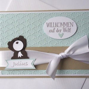 Glückwunschkarte Geburt Bärchen