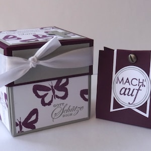 Geldgeschenk 7 x 7 cm Konfirmation Kommunion Firmung Taufe Explosionsbox
