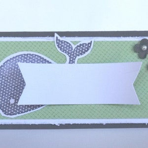 Namensschild, Platzhalter, Tischkarten, Wal, Taufe 10er-Set