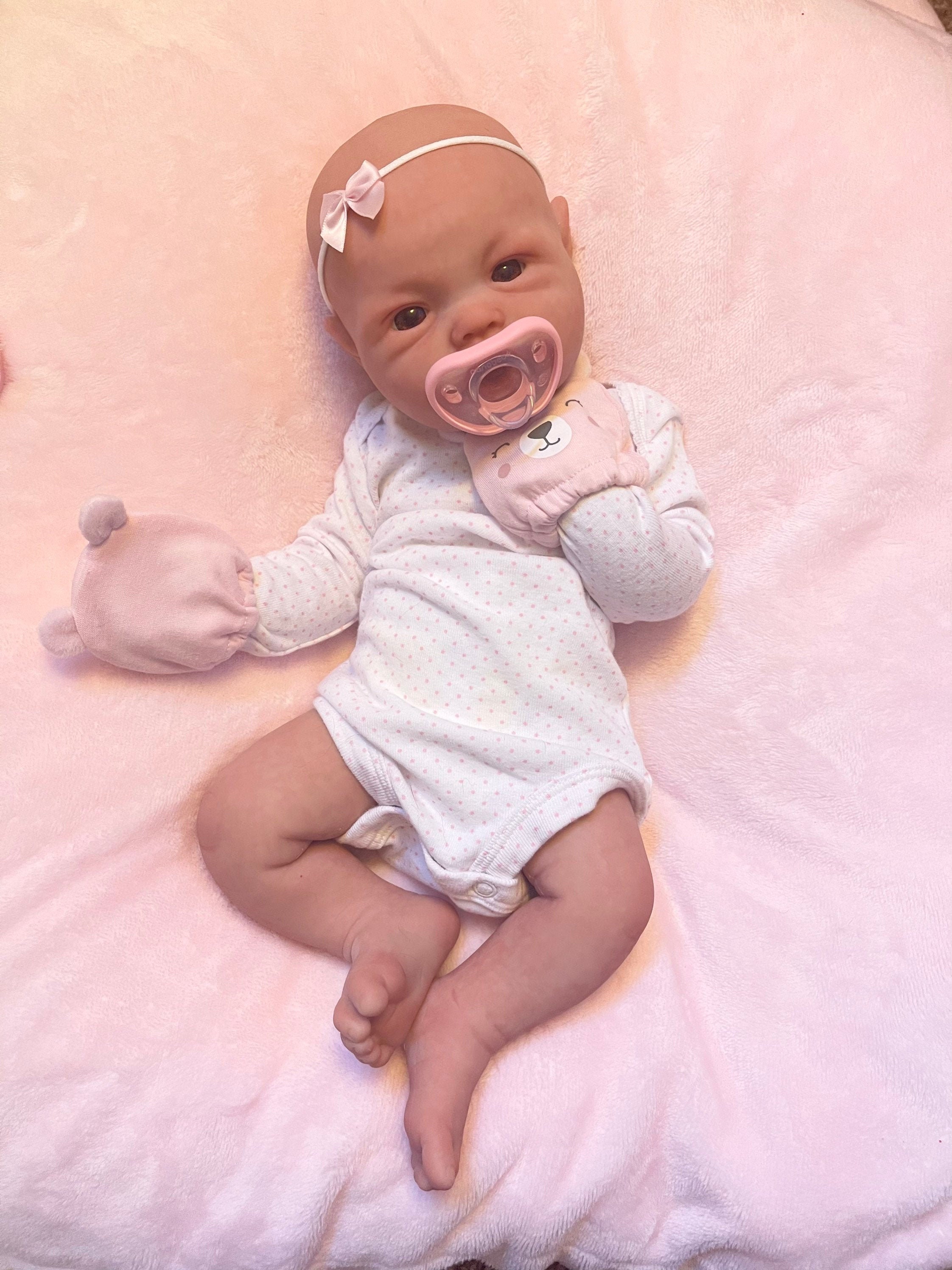 Full Body Silicone Reborn Baby Boy or Girl, Preemie Size at 15 Inches Long  and 4 Pounds 