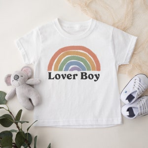 Lover Boy Rainbow Baby Shirt | Retro Rainbow Toddler Shirt | Groovy Baby TShirt | Cute Toddler Shirt | Vintage Baby Outfit | Rainbow Baby