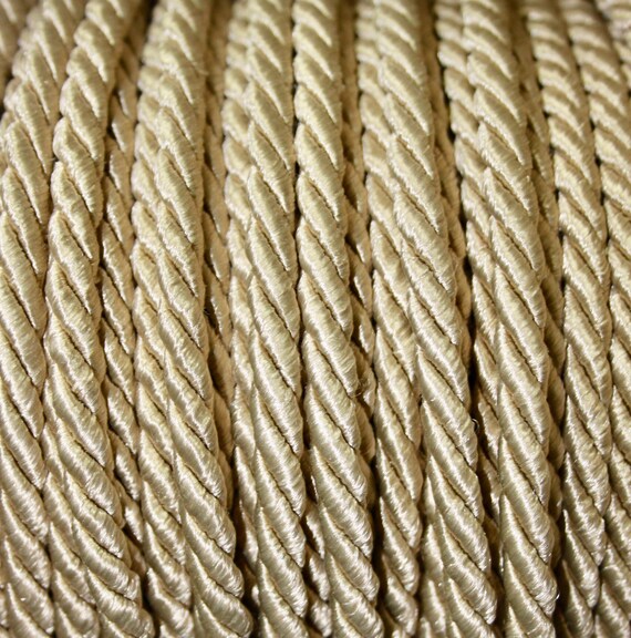 XXL Kordel gold matt 8mm Baumwolle Viscose Baumwollkordel Flechtkordel für  Dekoration Maritime Boheme Schnur Seil