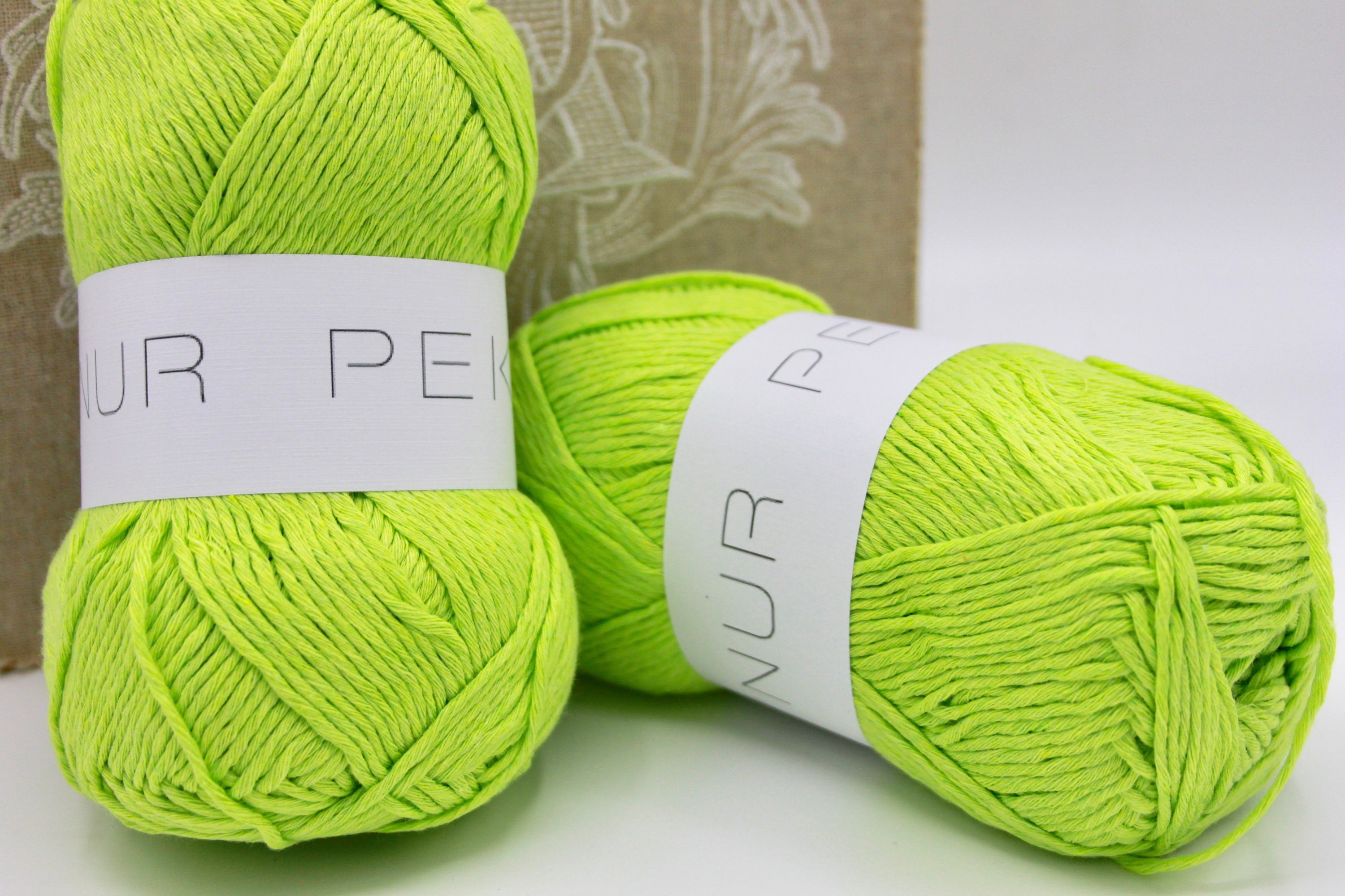 NEON Green Knitting Wool Knitting Yarn Neon Green Light Green
